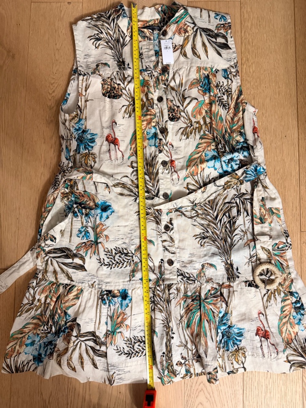 NWT Banana Republic Tropical Safari Animal Print Mini Dress with Belt - Picture 7 of 8